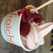 Fraiche Yogurt - Palo Alto, CA, United States. pomegranate w/ raspberries and mochi