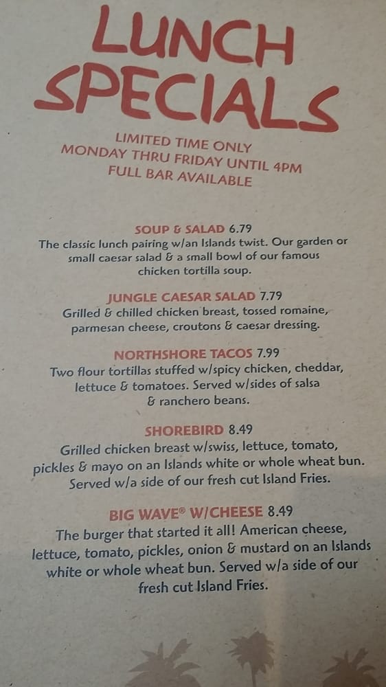 Lunch Specials Not Bad No Drinks On Special Yelp Photo Of Islands Restaurant Riverside Ca United States Lunch Specials Not Bad