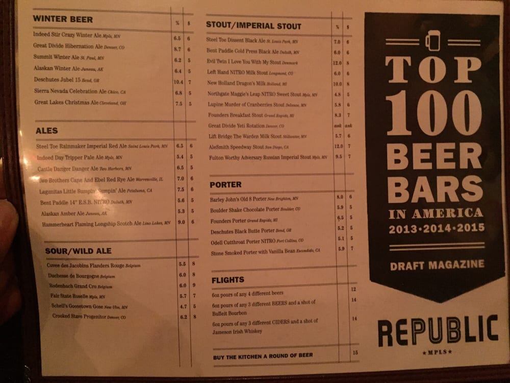 Republic The Best 182 Photos 301 Reviews American New 221 Republic The Best 182 Photos 301 Reviews American New 221 Cedar Ave S West Bank Minneapolis Mn Restaurant Phone Number