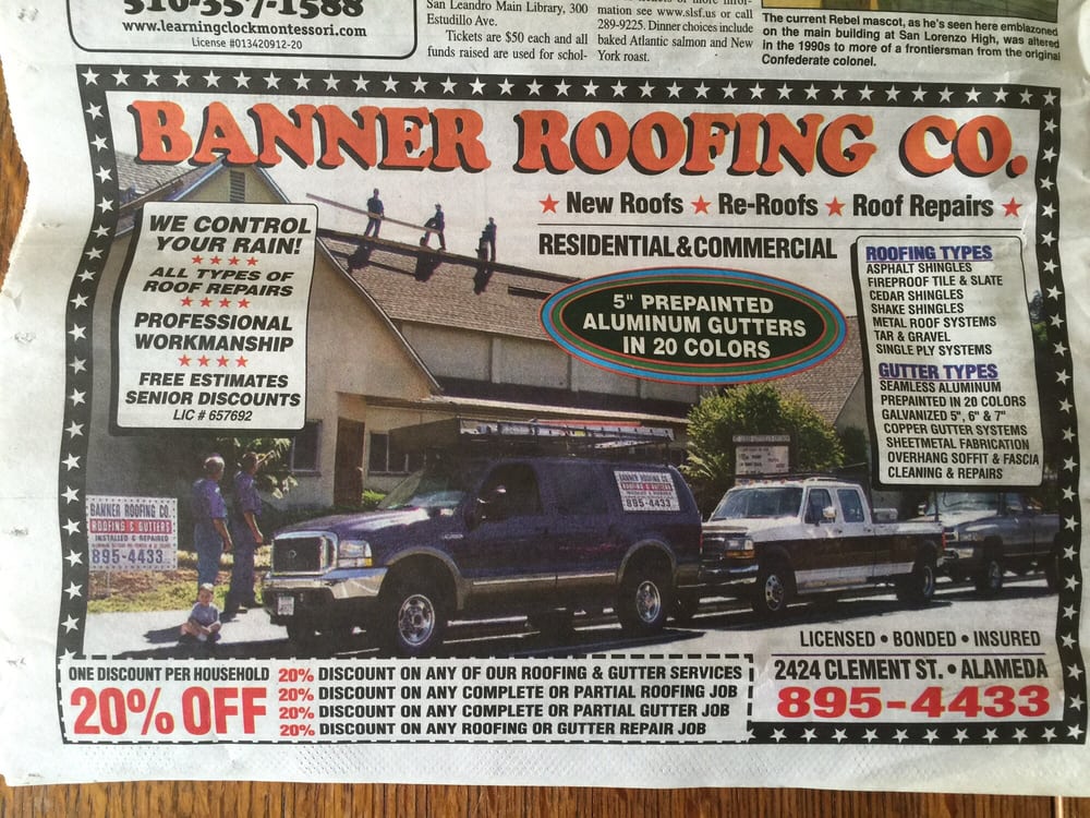 San Leandro Times Weekly Ad Yelp Photo Of Banner Roofing Company Alameda Ca United States San Leandro Times