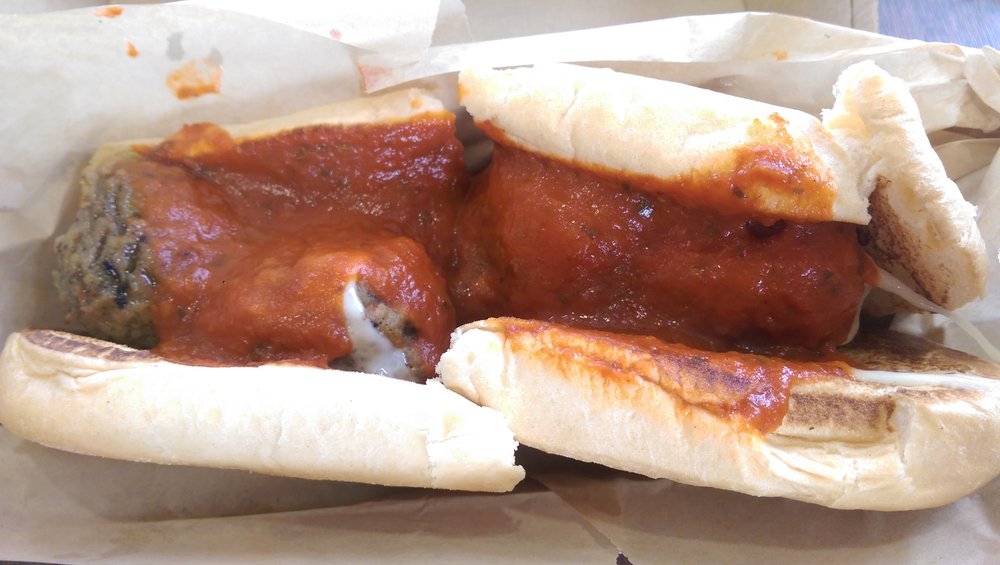 italian meatball sandwich three