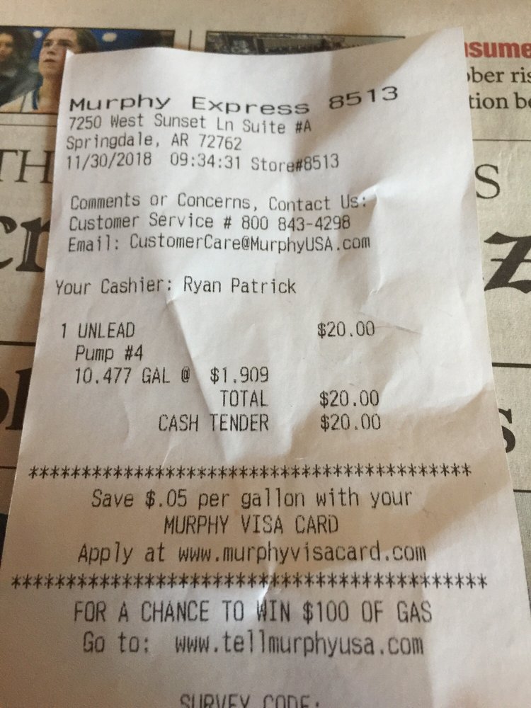 Murphy Visa Card >> Murphy Express Gas Stations 7250 W Sunset Ln Springdale Ar Murphy Visa Card >> Murphy Express Gas Stations 7250 W Sunset Ln Springdale Ar