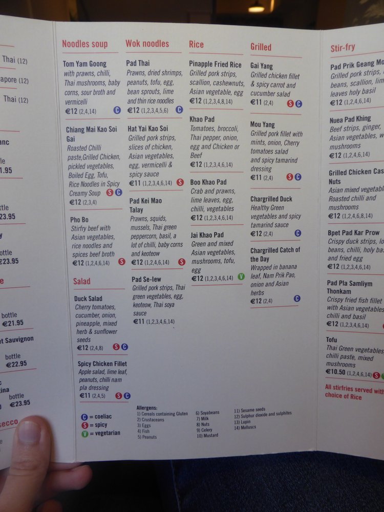 Khao Street Food Killarney Menu Khao Street Food Killarney Menu