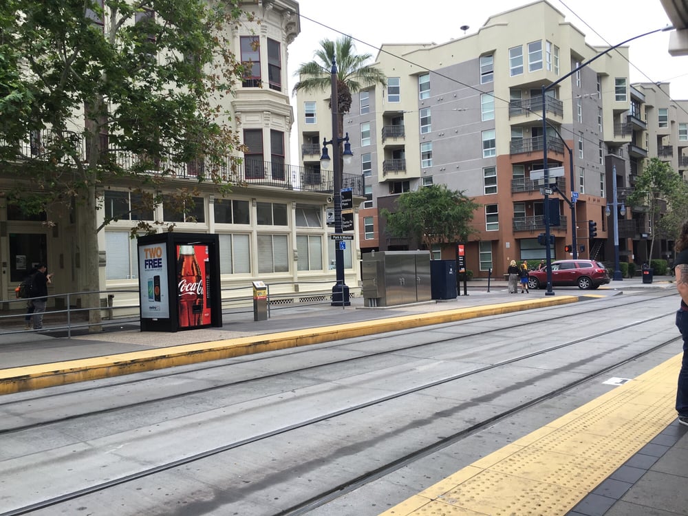 Park and Market Trolley Station Public Transportation Park Blvd