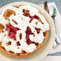 Photo of Rae's Restaurant - Santa Monica, CA, United States. Strawberry waffle