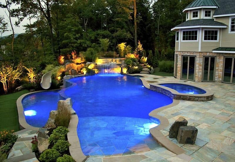 Custom 38\' x 15\' Swimming Pool with Beach Entry. This Swimming Pool ... Custom 38\' x 15\' Swimming Pool with Beach Entry. This Swimming Pool ...