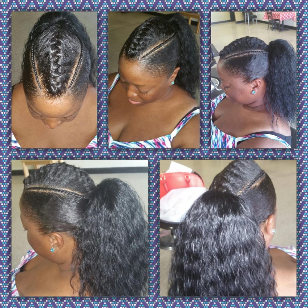 Same Style With A Diffe Look Wet And Wavy Ponytail Two Photo Of Exodus African Hair Braiding Jacksonville Fl United States Same Style