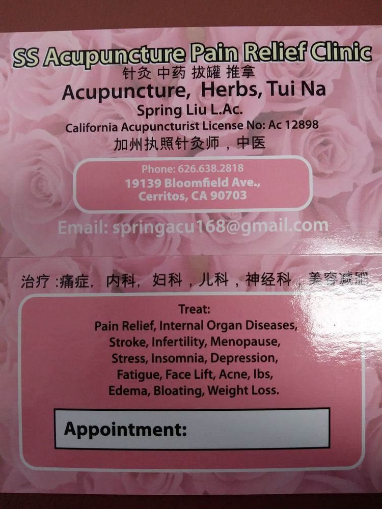 SS Acupuncture Pain Relief Clinic 22 Reviews Acupuncture 19139