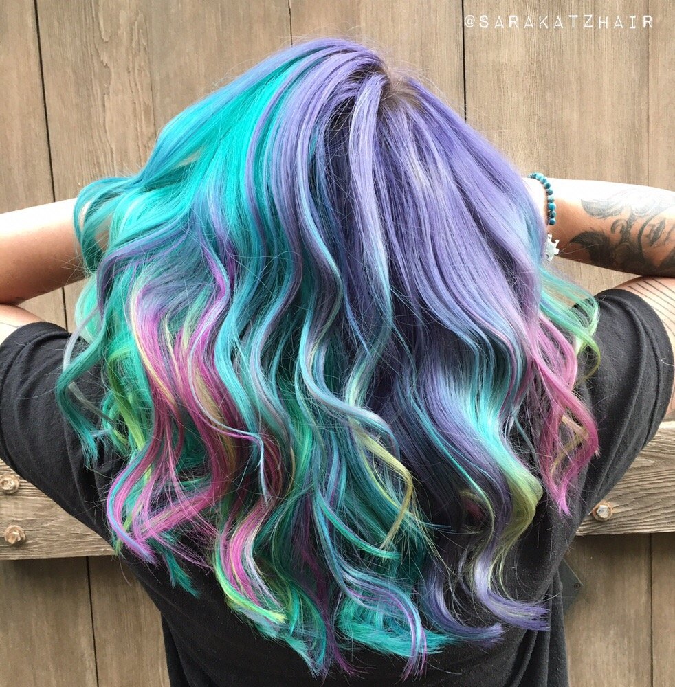 Split Tone Rainbow Hair By Sara Yelp
