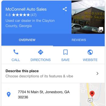 Mcconnell Auto Sales Car Dealers 7704 N Main St Jonesboro Ga