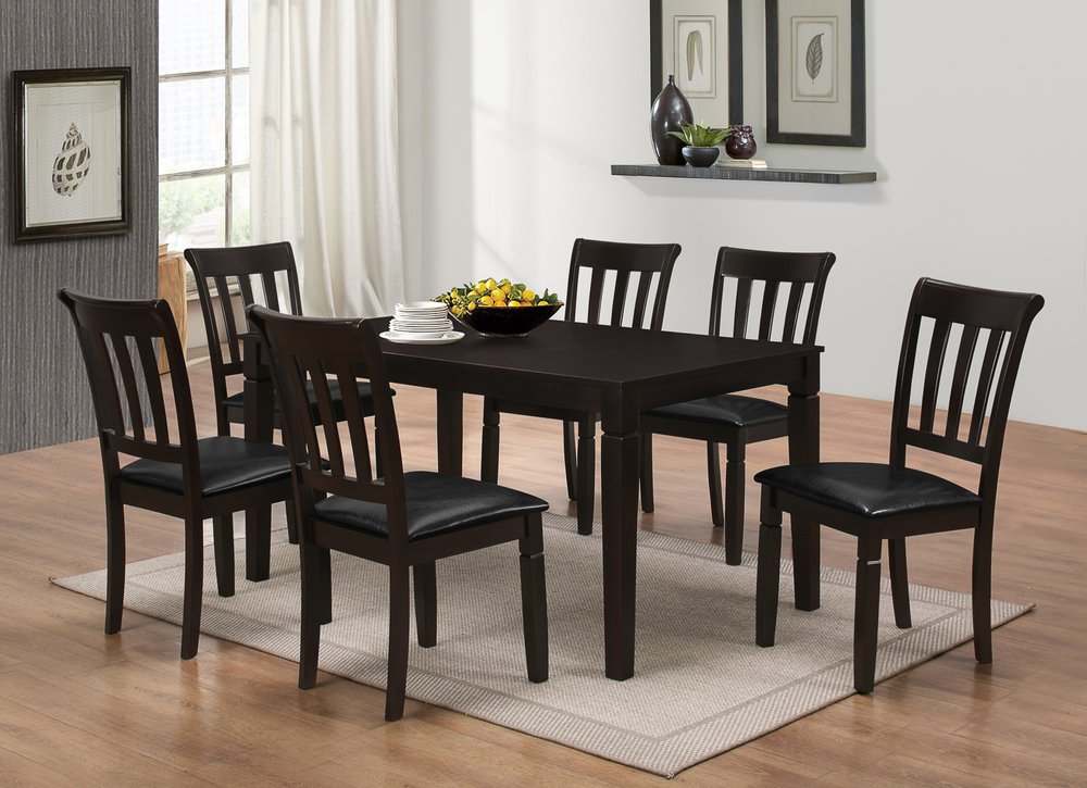 Naomi Espresso Dining Room Set Compact Size 36 X 60 Yelp 31 Photos For Ortega S Furniture