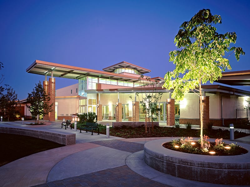 Exterior of the Roseville Utility Exploration Center in Mahany Park Yelp