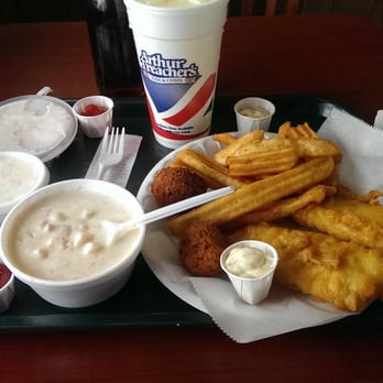 arthur treachers fish and chips