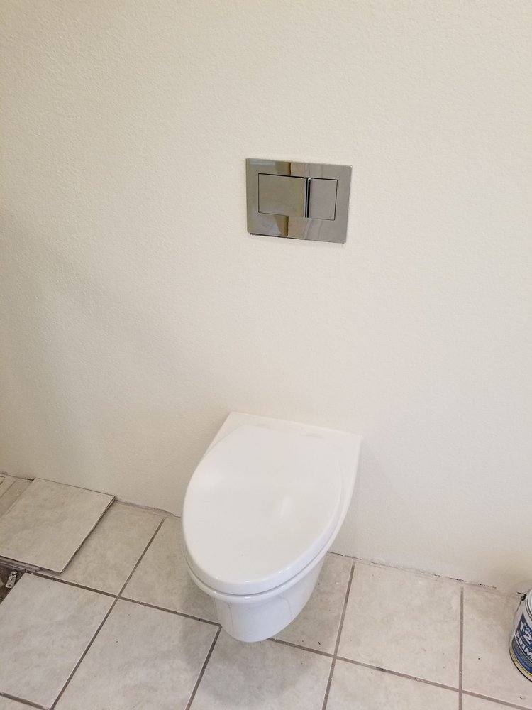 Wall Hung Toilet Kohler Tank In Chrome Flush Control Yelp Photo Of Paco S Plumbing San Pablo Ca United States Wall Hung Toilet