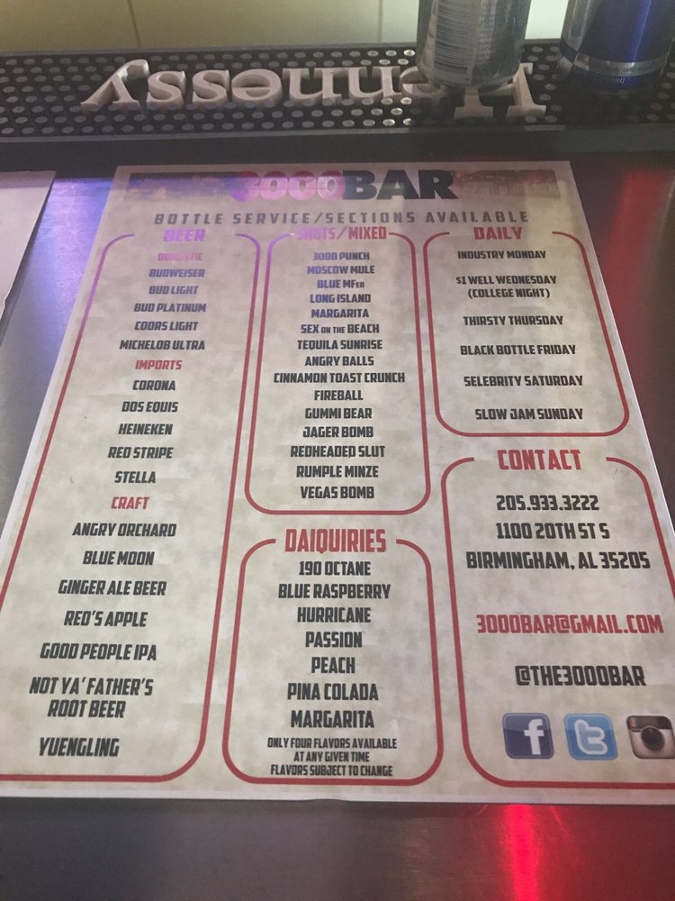 3000 Bar 11 Photos Bars 1100 20th St S, Birmingham, AL