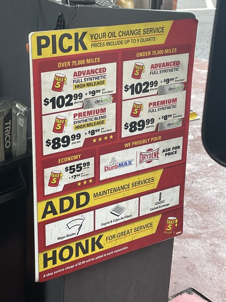 Take 5 Oil Change