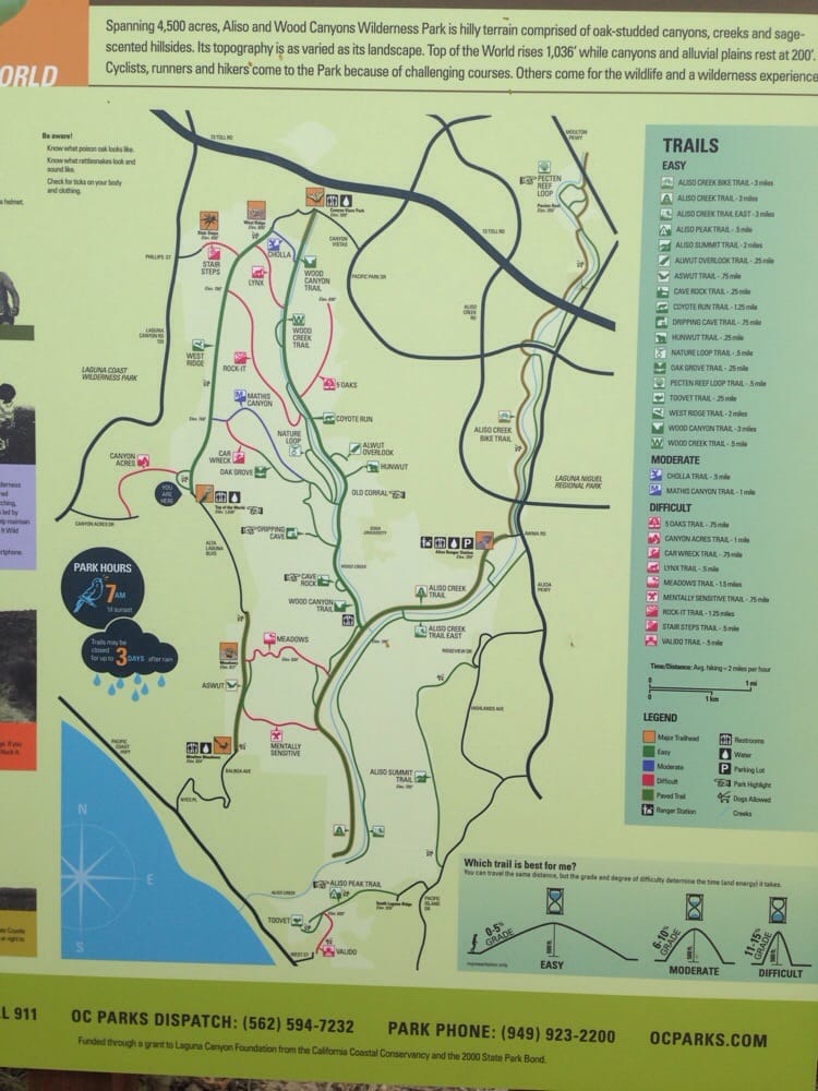 Map Of Trails Starting At The Alta Laguna Park Free Parking Lot Photo Of Top The World Laguna Beach Ca United States Map