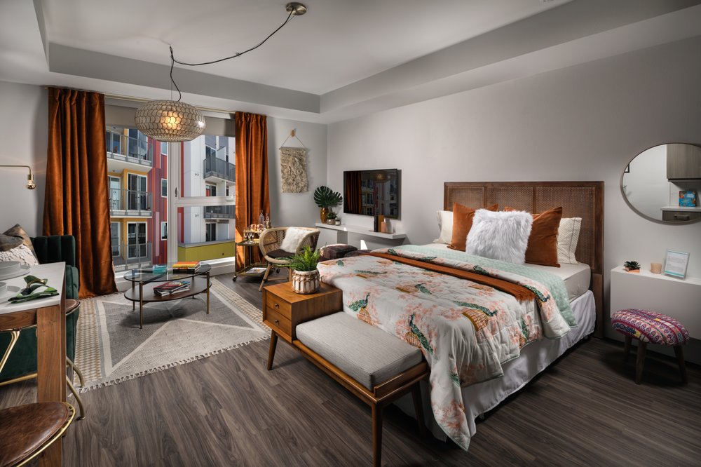 Photo of LA Plaza Village Apartments - Los Angeles, CA, United States. Studio Living Space/Bedroom