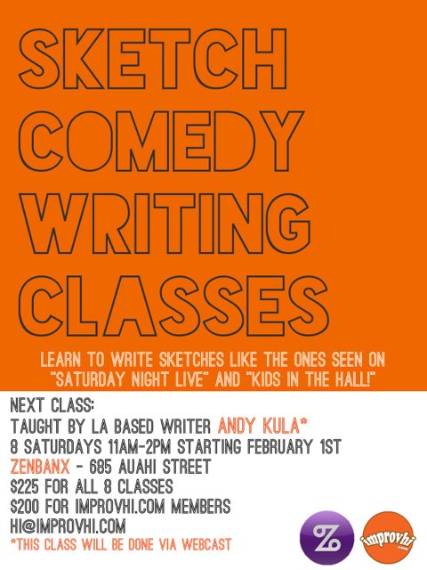 Sketch Comedy Writing Class W La Based Writer Andy Kula