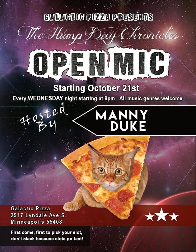 "Hump Day Chronicles" Open Mic @ Galactic Pizza | Minneapolis | Minnesota | United States