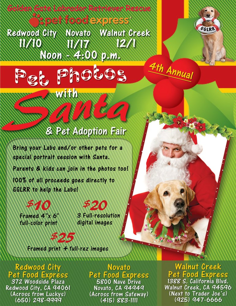 pet photos with santa pet food express walnut creek ca walnut pet photos with santa flyer